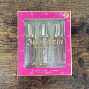 New Juicy Couture 3 Pck Liquid Blush Set Makeup Cosmetic Pink Red Brown